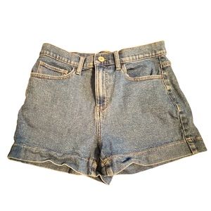 So Vintage High Rise Stretch Blue Mom Short
